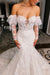Off-the-Shoulder Tulle Mermaid Wedding Dress with Bubble Sleeves