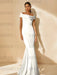 Minimalist Off-the-Shoulder Mother of the Bride Dresses in Trumpet/Mermaid Style with Detachable Flower