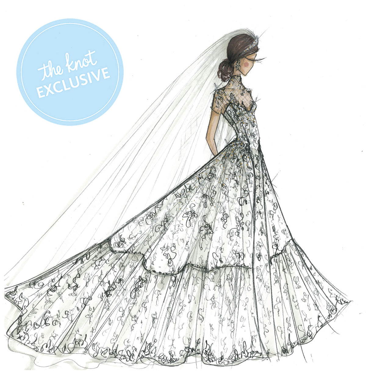 Custom Wedding Dress Sketch – ieie