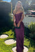 Orchid Off-the-Shoulder Ruffle Satin Mermaid Prom Dress
