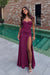 Orchid Sweetheart Satin Prom Dress Mermaid with Front Split