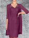 Orchid Knee-Length V-Neck Sheath/Column Mother of the Bride Dresses