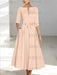 Ankle-Length Mother of the Bride A-Line Dress with Half Sleeves and Pockets
