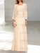 2 A-Line/Princess Scoop Mother of the Bride Dresses with Pleated & Lace Appliques Floor-Length