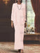 Floor-Length Scoop Neck Sheath Dress with Long Sleeves and Jacket for the Mother of the Bride