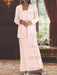 Ankle-length Chiffon Mother of the Bride Dress with Sequins and Jacket