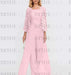 Floor-Length Square Neck Chiffon Mother of the Bride Pantsuit with Jacket & Side Split