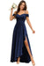 Pleated Corset Off-the-Shoulder Chiffon Bridesmaid Dress