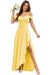 Pleated Corset Off-the-Shoulder Chiffon Bridesmaid Dress