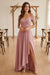 Pleated Corset Off-the-Shoulder Chiffon Bridesmaid Dress