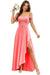 Pleated Corset Off-the-Shoulder Chiffon Bridesmaid Dress