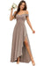 Pleated Corset Off-the-Shoulder Chiffon Bridesmaid Dress