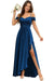 Pleated Corset Off-the-Shoulder Chiffon Bridesmaid Dress