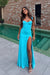 Pool Sweetheart Satin Prom Dress Mermaid with Front Split