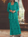 Ankle-length Chiffon Mother of the Bride Dress with Sequins and Jacket