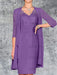 Purple Knee-Length V-Neck Sheath/Column Mother of the Bride Dresses