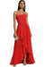 Strapless Pleated Chiffon High-Low Bridesmaid Dress
