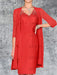 Red Knee-Length V-Neck Sheath/Column Mother of the Bride Dresses
