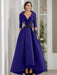 V-Neck A-Line Princess Floor-Length Mother of the Bride Dress with 3/4 Sleeves Appliques and Beading