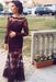 Regency Trumpet/Mermaid Bateau Long Sleeves Applique Lace Dresses - Prom Dresses
