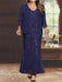 Plus Size V-Neck Ankle-Length Sheath/Column Mother of the Bride Dresses with Sequins & Jacket