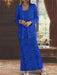 Ankle-length Chiffon Mother of the Bride Dress with Sequins and Jacket