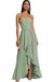 Strapless Pleated Chiffon High-Low Bridesmaid Dress