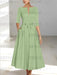 Ankle-Length Mother of the Bride A-Line Dress with Half Sleeves and Pockets