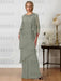 Floor-Length A-Line Mother of the Bride Dresses with Jewel Neck