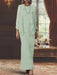 Floor-Length Scoop Neck Sheath Dress with Long Sleeves and Jacket for the Mother of the Bride