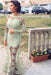 Sage Trumpet/Mermaid Bateau Long Sleeves Applique Lace Dresses - Prom Dresses