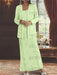 Ankle-length Chiffon Mother of the Bride Dress with Sequins and Jacket