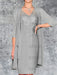 Silver Knee-Length V-Neck Sheath/Column Mother of the Bride Dresses