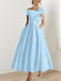 Off-the-Shoulder Sleeveless A-Line Princess Ankle-Length Mother of the Bride Dress with Bow(s)