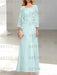 2 A-Line/Princess Scoop Mother of the Bride Dresses with Pleated & Lace Appliques Floor-Length