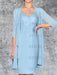 Sky Blue Knee-Length V-Neck Sheath/Column Mother of the Bride Dresses