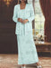 Ankle-length Chiffon Mother of the Bride Dress with Sequins and Jacket