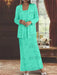 Ankle-length Chiffon Mother of the Bride Dress with Sequins and Jacket