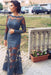 Stormy Trumpet/Mermaid Bateau Long Sleeves Applique Lace Dresses - Prom Dresses