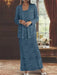 Ankle-length Chiffon Mother of the Bride Dress with Sequins and Jacket