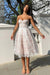 Sweetheart Tulle Aline Prom Dress Sleeveless Lace Corset Party Dress Short