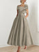 Off-the-Shoulder Sleeveless A-Line Princess Ankle-Length Mother of the Bride Dress with Bow(s)