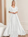 Plus Size Mother of the Bride A-Line Floor-Length Dress with V-Neck and Half Sleeves