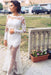 White Trumpet/Mermaid Bateau Long Sleeves Applique Lace Dresses - Prom Dresses