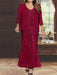 Plus Size V-Neck Ankle-Length Sheath/Column Mother of the Bride Dresses with Sequins & Jacket