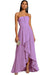 Strapless Pleated Chiffon High-Low Bridesmaid Dress
