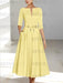 Ankle-Length Mother of the Bride A-Line Dress with Half Sleeves and Pockets