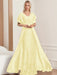 Plus Size Mother of the Bride A-Line Floor-Length Dress with V-Neck and Half Sleeves