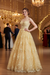 Yellow Sheer Neck Tulle Lace Prom Dresses Aline with Appliques