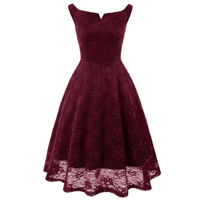Pink A-Line Short Lace Dresses For Women - Bridelily Pink A-Line Short Lace Dresses For Women - Bridelily